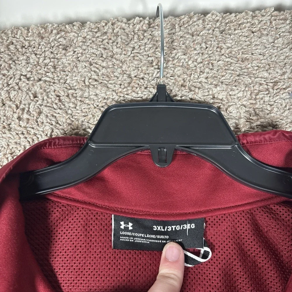 Men's Under Armour UA Command Warm-Up Full-Zip‎ Jacket Track Red 3XL